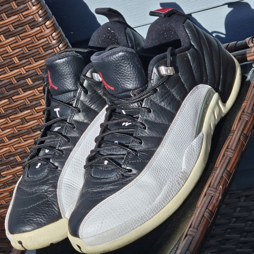 Air Jordan 12 Retro Low Playoff Men's Size 11 US 308317-004 Black White